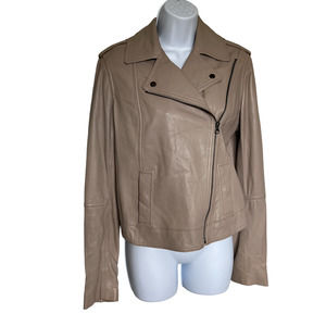 Vince Taupe Leather Jacket
